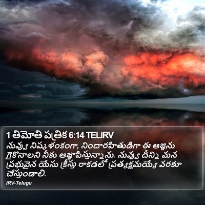 1 తిమోతి పత్రిక 6:14 TELIRV Bible Verse Image