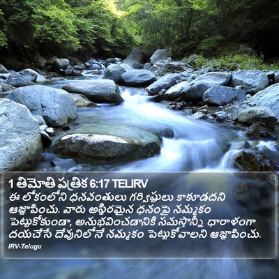 1 తిమోతి పత్రిక 6:17 TELIRV Bible Verse Image