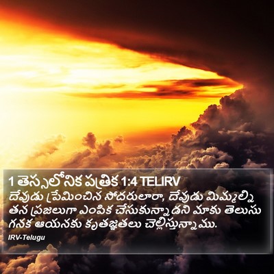 1 తెస్సలోనిక పత్రిక 1:4 TELIRV Bible Verse Image