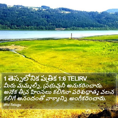 1 తెస్సలోనిక పత్రిక 1:6 TELIRV Bible Verse Image