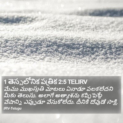 1 తెస్సలోనిక పత్రిక 2:5 TELIRV Bible Verse Image