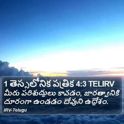 1 తెస్సలోనిక పత్రిక 4:3 TELIRV Bible Verse Image