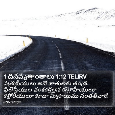 1 దినవృత్తాంతాలు 1:12 TELIRV Bible Verse Image