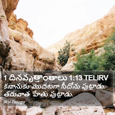 1 దినవృత్తాంతాలు 1:13 TELIRV Bible Verse Image