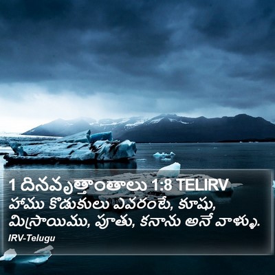 1 దినవృత్తాంతాలు 1:8 TELIRV Bible Verse Image
