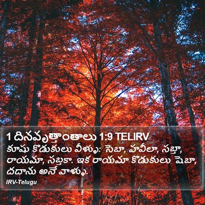 1 దినవృత్తాంతాలు 1:9 TELIRV Bible Verse Image