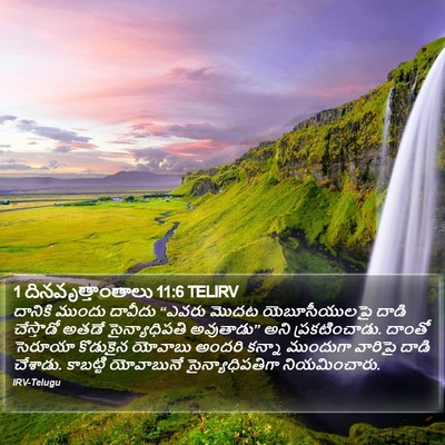 1 దినవృత్తాంతాలు 11:6 TELIRV Bible Verse Image