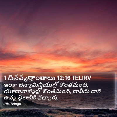 1 దినవృత్తాంతాలు 12:16 TELIRV Bible Verse Image