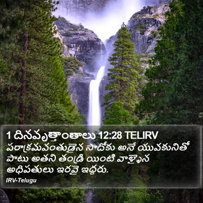 1 దినవృత్తాంతాలు 12:28 TELIRV Bible Verse Image