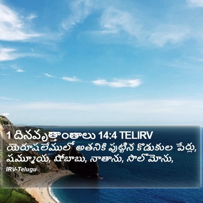 1 దినవృత్తాంతాలు 14:4 TELIRV Bible Verse Image