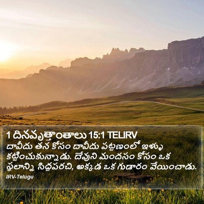 1 దినవృత్తాంతాలు 15:1 TELIRV Bible Verse Image