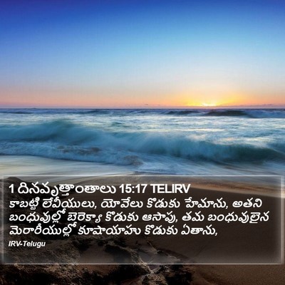 1 దినవృత్తాంతాలు 15:17 TELIRV Bible Verse Image
