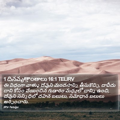 1 దినవృత్తాంతాలు 16:1 TELIRV Bible Verse Image