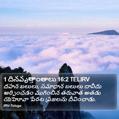 1 దినవృత్తాంతాలు 16:2 TELIRV Bible Verse Image