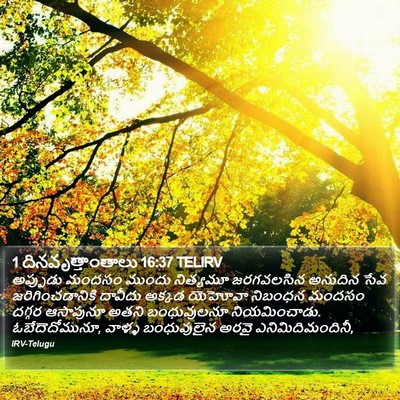 1 దినవృత్తాంతాలు 16:37 TELIRV Bible Verse Image