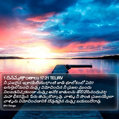 1 దినవృత్తాంతాలు 17:21 TELIRV Bible Verse Image