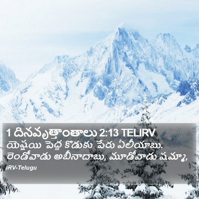 1 దినవృత్తాంతాలు 2:13 TELIRV Bible Verse Image