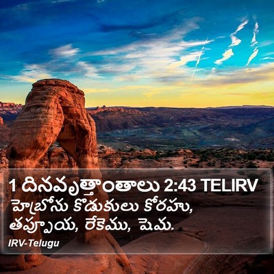 1 దినవృత్తాంతాలు 2:43 TELIRV Bible Verse Image