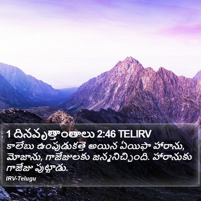 1 దినవృత్తాంతాలు 2:46 TELIRV Bible Verse Image