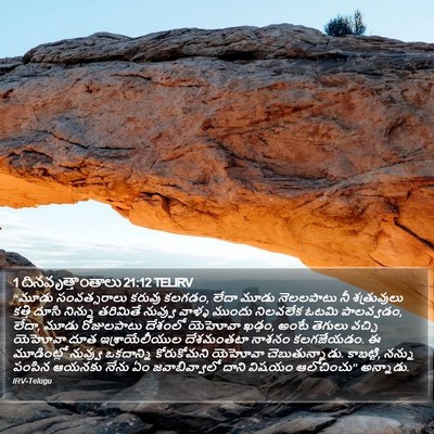1 దినవృత్తాంతాలు 21:12 TELIRV Bible Verse Image
