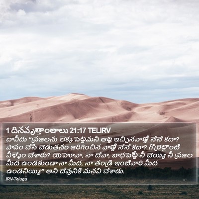 1 దినవృత్తాంతాలు 21:17 TELIRV Bible Verse Image