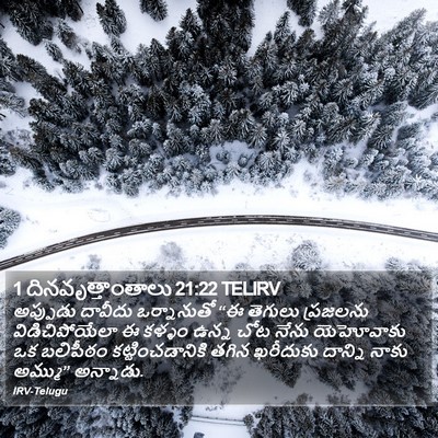 1 దినవృత్తాంతాలు 21:22 TELIRV Bible Verse Image