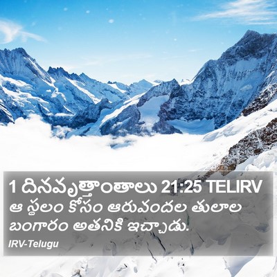 1 దినవృత్తాంతాలు 21:25 TELIRV Bible Verse Image