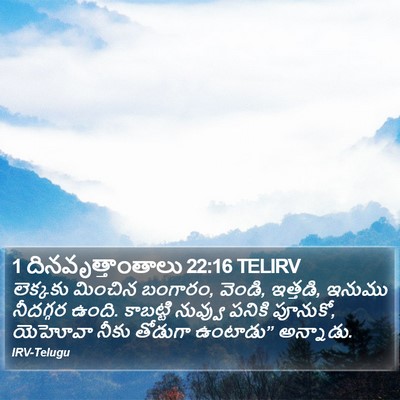 1 దినవృత్తాంతాలు 22:16 TELIRV Bible Verse Image