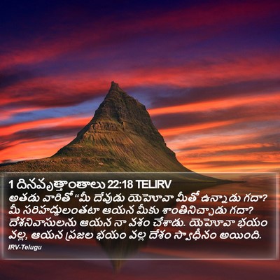 1 దినవృత్తాంతాలు 22:18 TELIRV Bible Verse Image