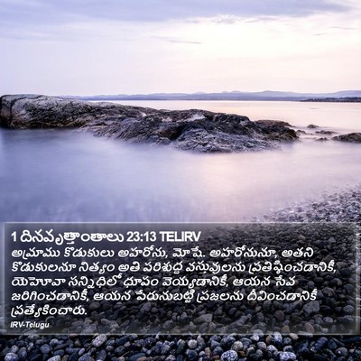 1 దినవృత్తాంతాలు 23:13 TELIRV Bible Verse Image
