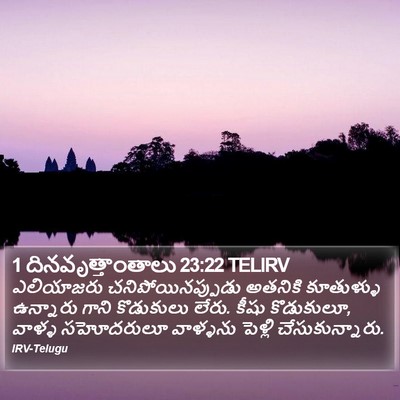 1 దినవృత్తాంతాలు 23:22 TELIRV Bible Verse Image