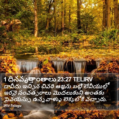 1 దినవృత్తాంతాలు 23:27 TELIRV Bible Verse Image