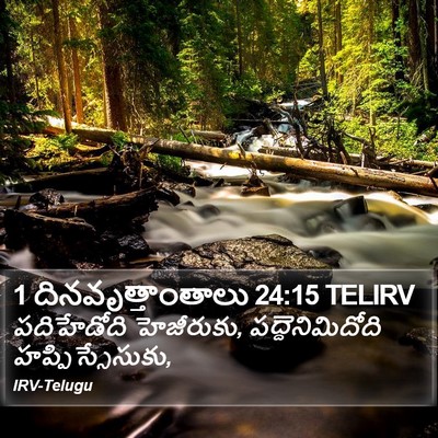 1 దినవృత్తాంతాలు 24:15 TELIRV Bible Verse Image