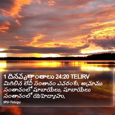 1 దినవృత్తాంతాలు 24:20 TELIRV Bible Verse Image