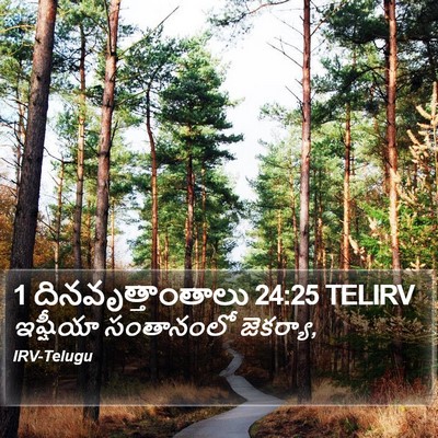 1 దినవృత్తాంతాలు 24:25 TELIRV Bible Verse Image