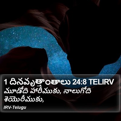 1 దినవృత్తాంతాలు 24:8 TELIRV Bible Verse Image