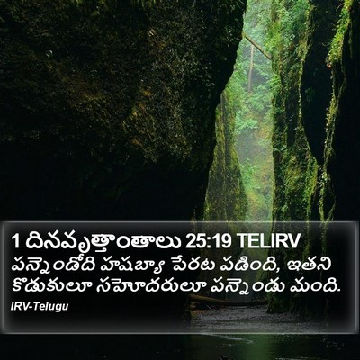 1 దినవృత్తాంతాలు 25:19 TELIRV Bible Verse Image
