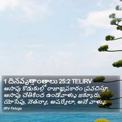 1 దినవృత్తాంతాలు 25:2 TELIRV Bible Verse Image