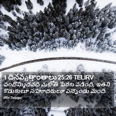 1 దినవృత్తాంతాలు 25:26 TELIRV Bible Verse Image