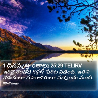 1 దినవృత్తాంతాలు 25:29 TELIRV Bible Verse Image