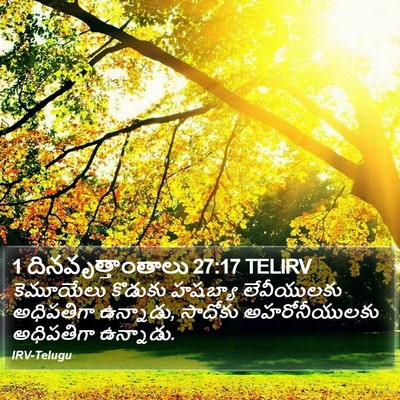 1 దినవృత్తాంతాలు 27:17 TELIRV Bible Verse Image