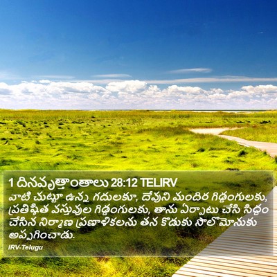 1 దినవృత్తాంతాలు 28:12 TELIRV Bible Verse Image