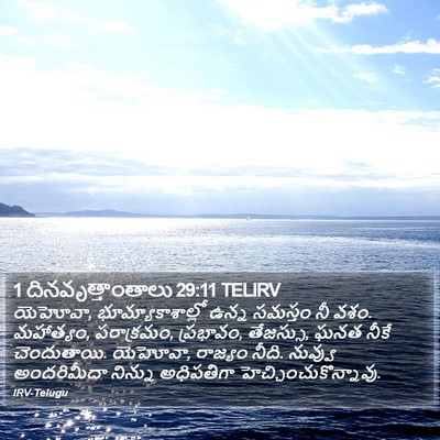 1 దినవృత్తాంతాలు 29:11 TELIRV Bible Verse Image