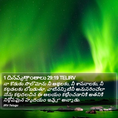 1 దినవృత్తాంతాలు 29:19 TELIRV Bible Verse Image