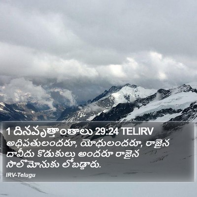 1 దినవృత్తాంతాలు 29:24 TELIRV Bible Verse Image