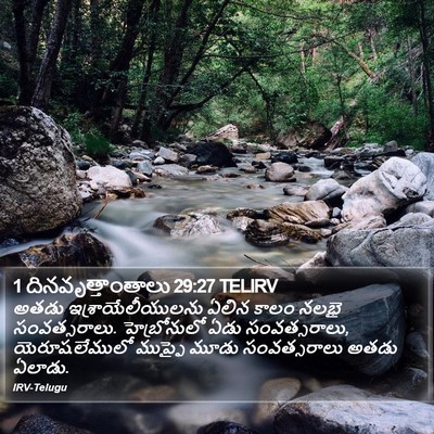 1 దినవృత్తాంతాలు 29:27 TELIRV Bible Verse Image