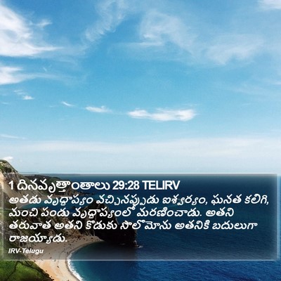 1 దినవృత్తాంతాలు 29:28 TELIRV Bible Verse Image