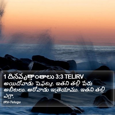 1 దినవృత్తాంతాలు 3:3 TELIRV Bible Verse Image