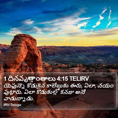 1 దినవృత్తాంతాలు 4:15 TELIRV Bible Verse Image