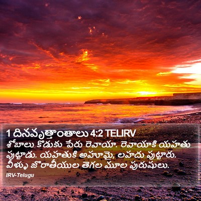 1 దినవృత్తాంతాలు 4:2 TELIRV Bible Verse Image